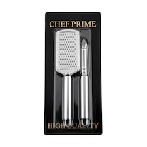 Tr Chef Prime Full Metal Mutfak Seti - Paslanmaz Çelik El Rendesi Ve Sebze Soyucu Genel