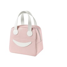 Taşınabilir Öğle Yemeği Çantası, Yalıtımlı Çanta, Açık Hava Piknik Çantası, Açık Hava Buz Torbası, 1 Adet Küçük, Pembe Pembe Çok Renkli