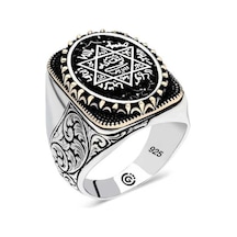 Gumush 546179160 Gümüş Süleyman Mührü Oval Erkek Yüzük
