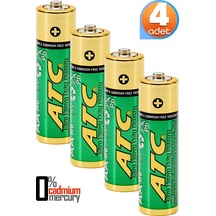 Atc 4lü Aa R6 Heavy Duty Kalın Kalem Pil Saat Pili Çinko Karbon Pil Zn-c 1.5v