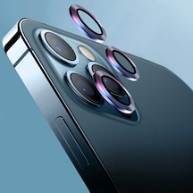 Noktaks - iPhone Uyumlu 13 - Kamera Lens Koruyucu Cl-07 - Colorful