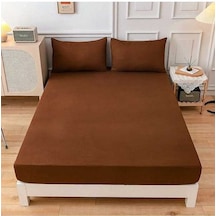 Novahub Kahve Düz Renk 120/150/180x200+27cm Tek Kişilik Nevresim Takımı Yastık Kılıfı Yok Kahverengi