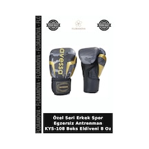 Özel Seri Erkek Spor Egzersiz Antrenman Kys-108 Boks Eldiveni 8 Oz Çok Renkli