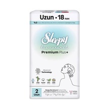 Sleepy Ped Bio Natural Premium Plus + No : 2 Uzun 18 Li Hijyenik Ped 16'li Paket