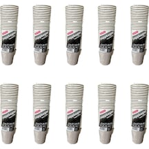 Pappbeger Kulplu Saplı 175 Ml. 6 Oz Kraft Karton Bardak - Gri - 30 Adetlik 10 Paket 300