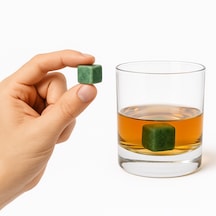 Perlotus Mermer Granit Viski Taşı 1 Adet Deneme Paketi Hediyelik Yedek Taş Yeşil