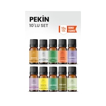 Pekin 10 Lu Oda Kokusu Seti Buhurdanlık Yağı, Difüzör Esansı Ve Esansiyel Uçucu Yağ 10ml X 10 Karışık
