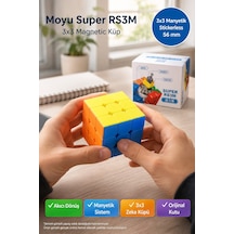 Manyetik 3x3 Zeka Küpü Moyu Super Rs3m Stickerless Speed Cube Hız Küpü Akıcı Dönüş Mf8829 5,6 Cm