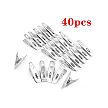 40 Adet-paslanmaz Metal Kağıt Zanaat Çelik Ev 40 Adet Elbise Po Klipler Klip Clothespin Pin Seti Ev Peg Dekorasyon Depolama Klipleri