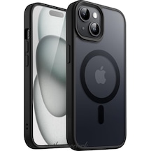 Apple Uyumlu iPhone 15 Kılıf Kamera Çıkıntılı Korumalı Mat Buzlu Magsafe Kapak