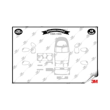 Mitsubishi Carisma 1995-1999 Torpido Konsol Trim Göğüs Maun Kaplama Set 18 Parça Gümüş