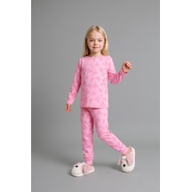 Defacto Uzun Kollu Üst Lastikli Paça Alt Fiyonk Desenli 2li Pijama Takımı Kız Bebek I3904a526auer105 Ekru-er105