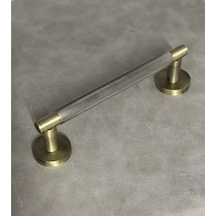Seda Modern Mat Antik Sarı Dokulu Sürgülü Çekme Kol 22,5 Cm