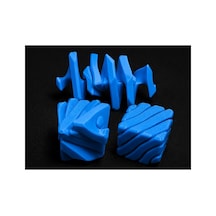 Alvera Fidget Puzzle Küp Hareketli Dönüşebilen Stres Giderici Zeka Oyuncağı, Masaüstü Fidget Küp - Mavi