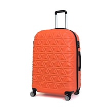 Reymond Luggage Piramit Desen ABS Seyahat Valizi, Canyon Serisi,  Turuncu - Büyük Boy