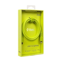 Ttec 2dk60ns Usb-c- Lightning Hızlı Şarj Kablosu 120 Cm Neon Sarı