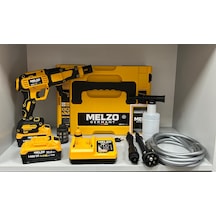 Melzo Germany MLZZ78979876 1400VF Şarjlı Araç Yıkama Makinesi Sarı/Siyah