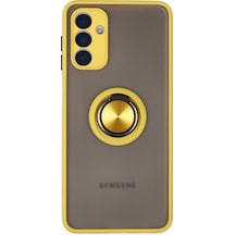 Samsung Galaxy Uyumlu , A04s Kılıf Montreal Yüzüklü Silikon Kapak - Sarı
