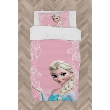 Mekta Home Bebek Ve Çocuk Odası Motifli Elsa Desenli Pembe Nevresim Takımı