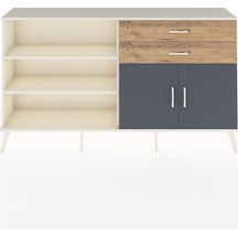 Arges Konsol 3 Raflı 2 Çekmeceli 2 Kapaklı 176x30x99 Aytaşı-antra Aytaşı-antrasit/çam