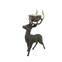Metal Geyikli Kase 77 Cm Çok Renkli