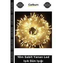 Ledışık Dekoratif Yılbaşı Aydınlatma Kaliteli Dayanıklı Soft 10m Sabit Yanan Led Işık Gün Işığı