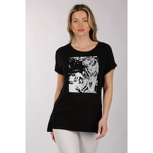 Daıdo Kadın T-shirt 20y311900832 Siyah