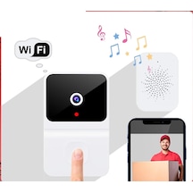 Akıllı Görüntülü Kapı Zili, Ofis Için 2.4ghz Gece Görüşlü