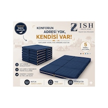 Zishome Çift Kişilik Multipurpose 5 İn 1 Antrasit Çift Kişilik Katlanır Süngerli Misafir Yer Yatağı Ve Balkon Minderi 7cm
