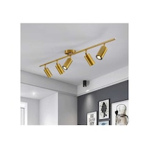 Eskitme Beşli Led Spot Led Avize Hareketli Başlık Os Ram Led Gün Işığı Ampullü Siyah