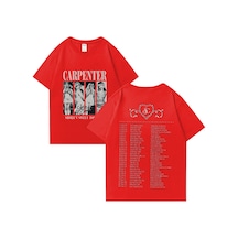 Flood Of Style Sab Rina Müzik Turu Baskı T-shirt Yüksek Kaliteli Tişört Erkek Kadın Saf Harajuku Boy T- Kırmızı