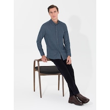 Cacharel Lacivert Slim Fit Kanvas Pantolon