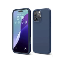 Muratech Newface Apple Uyumlu iPhone 16 Pro Max Kılıf Nano İçi Kadife Silikon - Lacivert