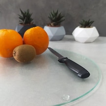 Decorita Cam Kesme Tahtası Cam Kesme Tablası Buzlu Cam Çap32 Cm