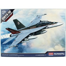 Academy 12577 1/72 Ölçek, Usn F/a-18f Vfa-154 Black Knights Savaş Uçağı, Plastik Model Kiti-55928