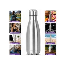 Sunup Sn-25714 Şişe Tipi 1000 Ml. Paslanmaz Çelik Termos Gümüş