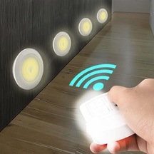 Hepohep 3lü Uzaktan Kumandalı Pilli Yapışkanlı Kablosuz Led Spot Lambalar