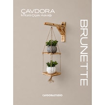 2 Katlı Çiçek Askılığı - Brunette