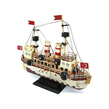 Dekoratif Retro Metal Buharlı Gemi Vintage 34cm No.1