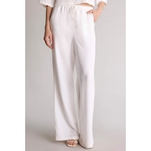 Defacto Wıde Leg Cepli Yüksek Bel Standart Boy Keten Karışımlı Pantolon F5024ax26smwt32 Beyaz-wt32