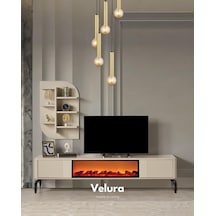 Venti Siyah Tv Ünitesi Beyaz