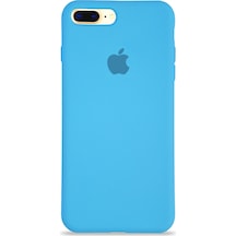 iPhone Uyumlu 8 Plus ile Logolu Silikon Kılıf Altı Kapalı İçi Kadife Lansman Arka Kapak