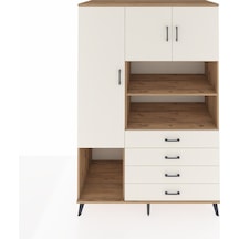 Kronos Dolap 7 Raflı 4 Çekmeceli 3 Kapaklı 132x59x195 Çam-ayt... Çam