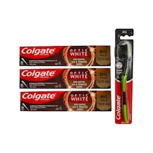 Colgate Optic White Beyazlatıcı Diş Macunu 3 x 125 ML + Orta Fırça