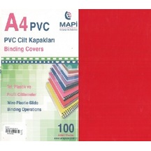 Mapi Cilt Kapağı A-4 100 Adet Kırmızı