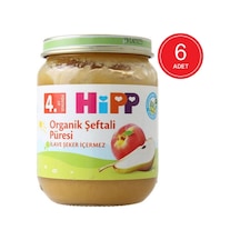 Hipp Organik Şeftali Püresi 4+ Ay Kavanoz Maması 6 x 125 G