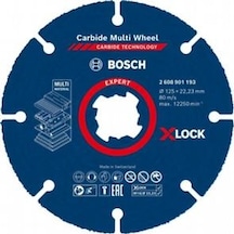Bosch EXPERT Carbide Multi Wheel X-LOCK Kesici Disk 125 MM 2223 MM - 2608901193