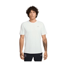 Nike Running Shirt Dri-fıt Trail Solar Chase Erkek Antrenman Koşu Tişört Beyaz