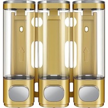 Novahub Altın 1 Adet Duvara Monte Banyo Duş Pompası Dispenseri Ve Organizatör Şampuan, Saç K Losyonu, Vücut Yıkama, Banyo Düzen.i 56904962 Altın Altın