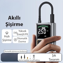 Auhma Hava Pompası Kompresörü, 150 Psı Dijital Göstergeli Oto Kompresör, Araba, Motosiklet, Bisiklet Ve Top İçin,